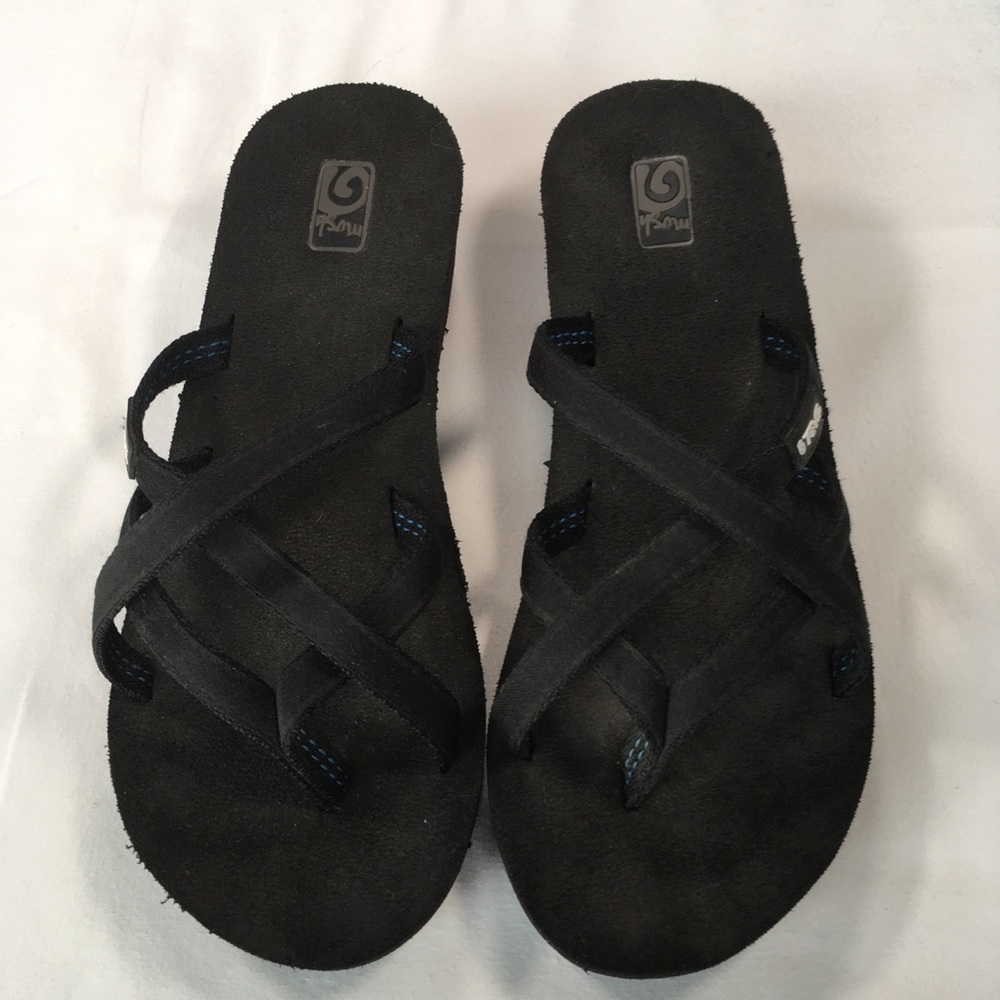 Teva Mush Mandalyn Wedge Sz 8 Flip Flops Sandals